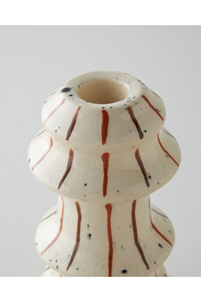 English Home Lilie Şamdan 17,5 cm Krem