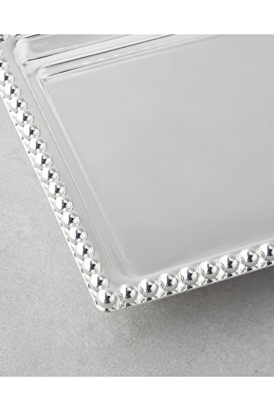 English Home Treas Metal Tepsi 40x17 Cm Silver