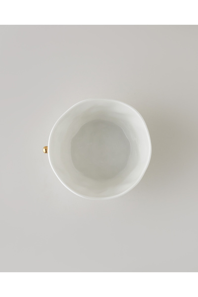 English Home Golden Gleam Porcelain Bowl 21 cm White-Gold