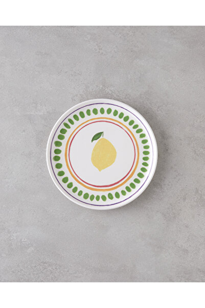 English Home Lemon Ceramic Cake Plate 20 cm Colorful