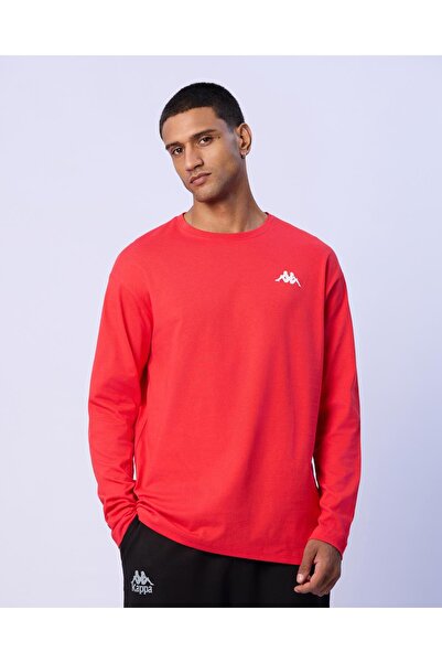 Kappa Axel Erkek Kırmızı Regular Fit Uzun Kollu Tişört
