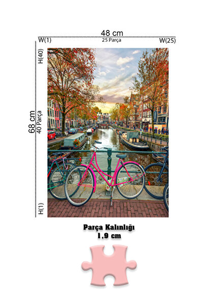 Neverland 2 Pieces 1000 Piece Puzzle - Starry Amsterdam Night Design
