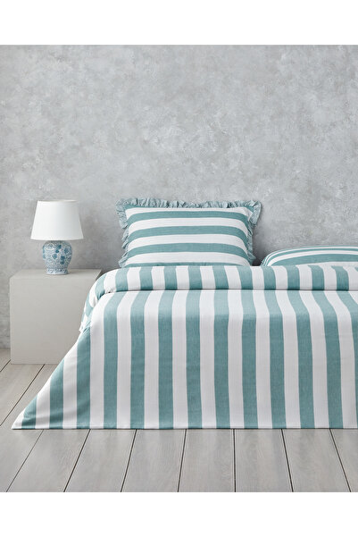 English Home Calm Horizon Yarn Dyed Single Duvet Cover Set 160X220 cm Green