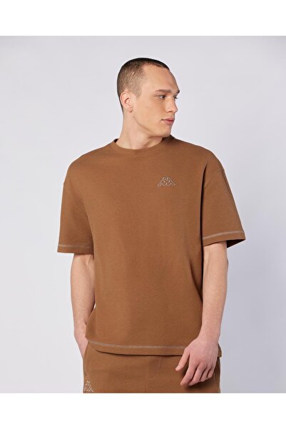 Kappa Logo Pronton Erkek Kahverengi Regular Fit Tişört