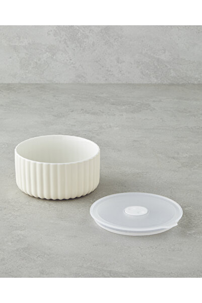 English Home Elvira New Bone China 3'lü Saklama Kabı 300 ml-600 ml-800 ml Krem