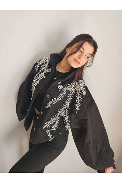 RENGARENG TASARIM DENİM CEKET