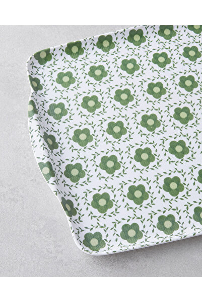 English Home Verdura Melamin Kaydırmaz Tepsi 25x38 cm Yeşil