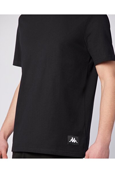 Kappa Connel Tee Erkek Siyah Comfort Fit Tişört