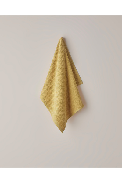 English Home Grid Cotton Face Towel 50X70 cm Mustard