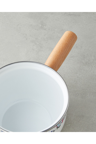 English Home Florina Enamel Sauce Pot 1.6L White