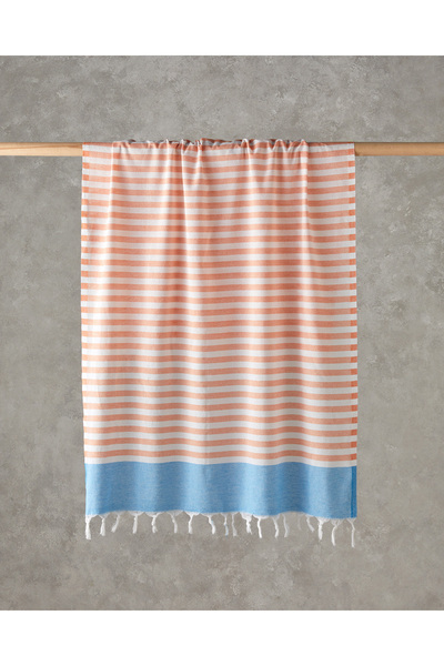English Home Candy Regenerated Striped Loincloth 90X150 cm Orange-Light Blue