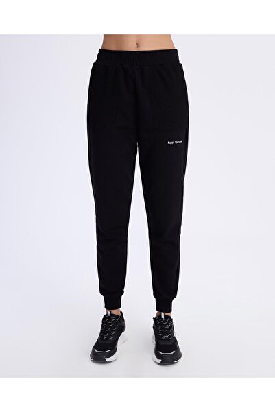 Kappa Authentic Angely Pant Kadın Siyah Comfort Fit Eşofman Altı