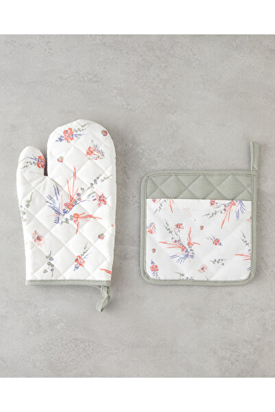 English Home Chimera Polyester 2'li Mutfak Seti 17x30 cm+20x20 cm Yeşil