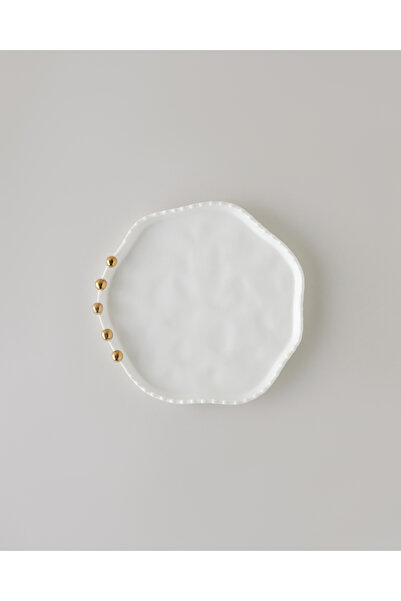 English Home Golden Gleam Porcelain Pasta Plate 24 cm White-Gold