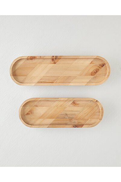 English Home Lema Dekoratif Tepsi 51x14,8x5,5 cm Kahverengi