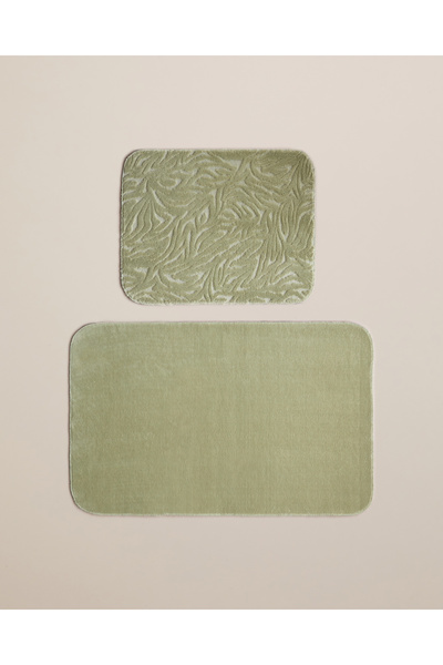 English Home Strala Bath Mat Set 60X100 cm + 50X60 cm Khaki