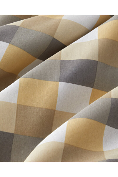 English Home Cuby Kolay Ütülenir Tek Kişilik Nevresim Seti 160x220 cm Gri-Hardal