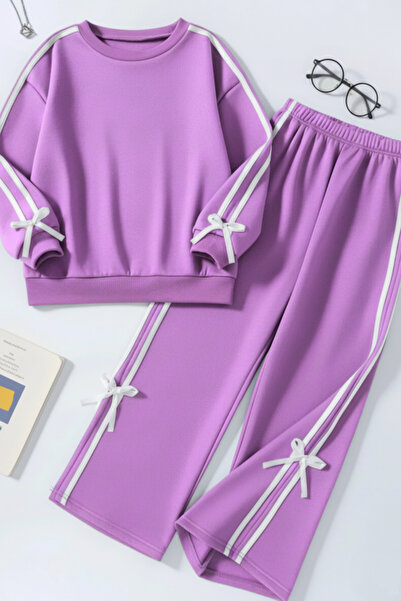 My Kids Wear Lányok dupla csíkos szalagos tréningruha szett 4-16 éves korig 12204