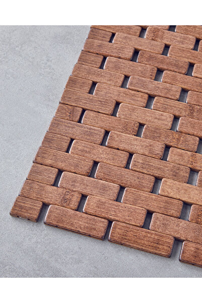 English Home Αντιολισθητικό χαλάκι ντους Becca 50x70 cm Καφέ