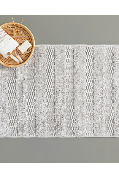 English Home Ava Cotton Bath Mat Light Gray