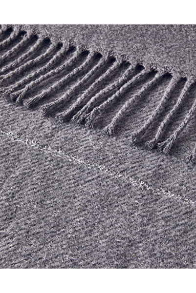 English Home Sparkly Simli Pamuklu Tek Kişilik Battaniye 150x200 cm Antrasit