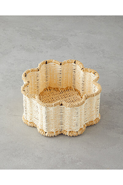English Home 1.5cm Orange Flore Paper Rope Basket