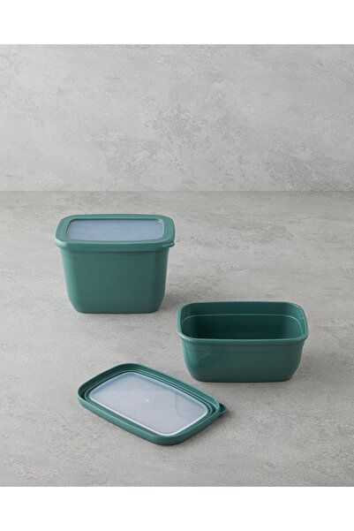 English Home Paisley Plastic 2-Piece Jar 750 Ml-1300 ml Green