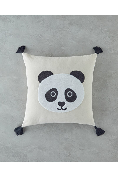 English Home Cute Panda Bebe Dekoratif Kırlent 45x45 cm Ekru