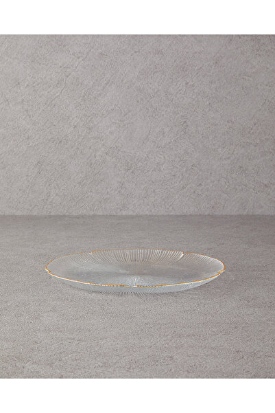 English Home Siana Cam Servis Tabağı 28 cm Gold