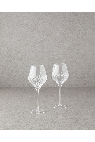 English Home Agolde Cam 2'li Kadeh Şeffaf