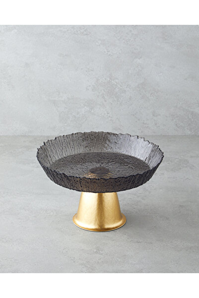 English Home Regal Cam Kek Standı 25 cm Siyah-Gold