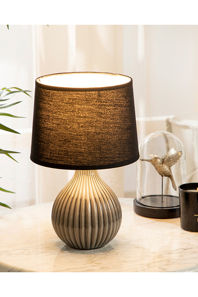 English Home Alvin Abajur 20x20x31,5 Cm Siyah - Gri