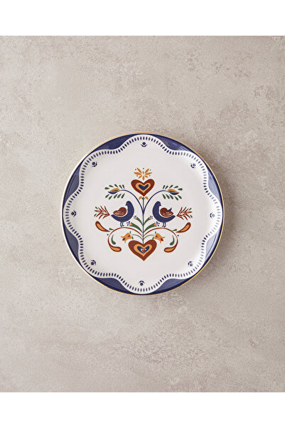 English Home Blue Vista 18 Piece Ceramic Cake Set - Dark Blue for 6 People