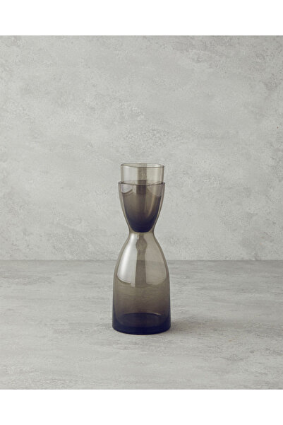 English Home Nish Cam Başucu Sürahi 750 ml + 200 ml Antrasit
