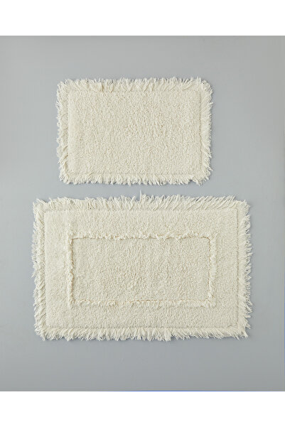 English Home 60x90 + 40x60 cm Ecru Bona pamut fürdőszőnyeg szett