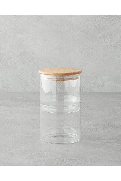 English Home Lucie Borosilikat 2'li Kavanoz 1000 ml Şeffaf