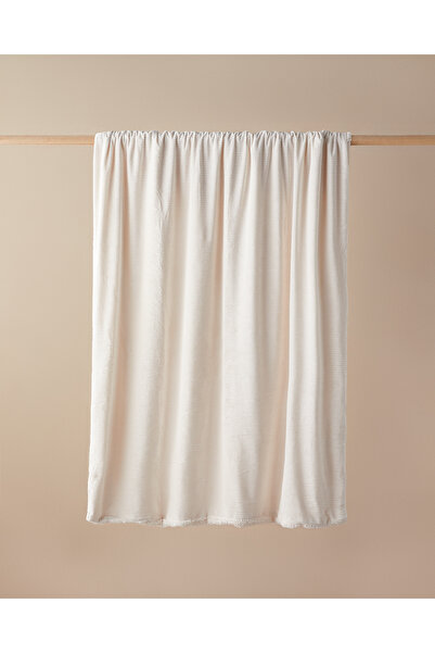 English Home Corduroy Çift Taraflı Polar Tv Battaniye 120x160 cm Krem