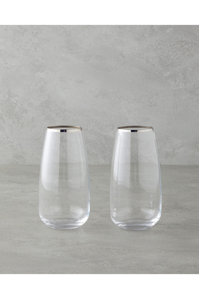 English Home Set de 2 pahare de cristal Serenity - 400 ml Argintiu