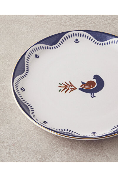 English Home Blue Vista 18 Piece Ceramic Cake Set - Dark Blue for 6 People