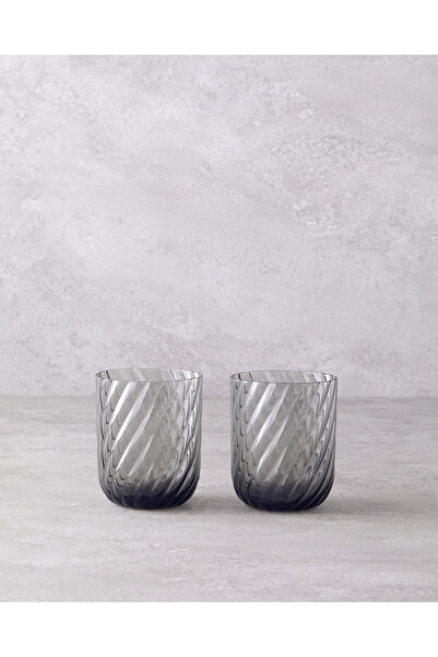 English Home Meghan Glass - 360 ml Anthracite Set of 2 Glasses