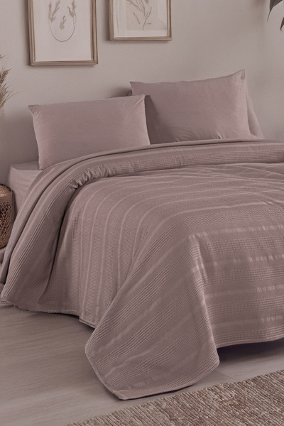 evdehome Cotton Softy Unpadded Double Pike Bedspread 200 X 230 cm