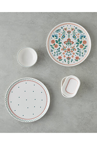 English Home Enola Seramik Kahvaltı Takımı 8 Parça 2 Kişilik Yeşil