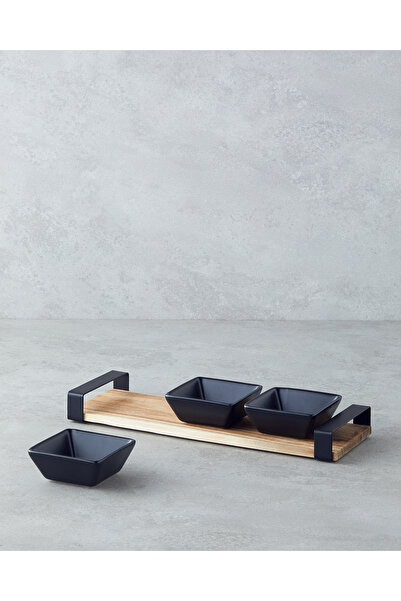 English Home Lida Seramik Kahvaltı ve Sunum Seti 325x100 ml Siyah