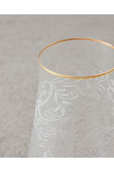 English Home Gracy Crystal - Set of 6 450 ml Gold Cups