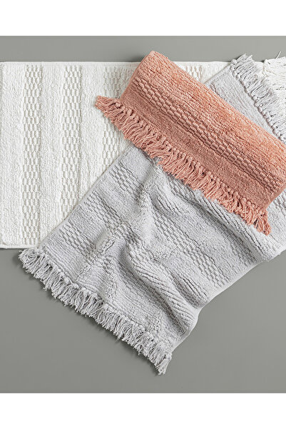 English Home Ava Cotton Bath Mat Light Gray