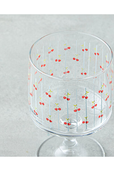 English Home Cherries Orange 3 Cup - Ice Cream Bowl 300 ml Red