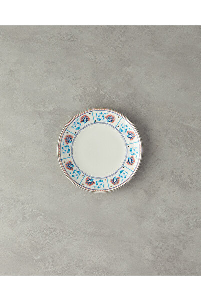 English Home 20 cm Colorful Carnival Leaves Bone Porcelain Cake Plate