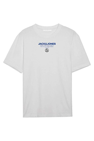 Jack & Jones Чоловіча футболка Jcotypo Tee SS Crew Neck FST 12256163 Біла