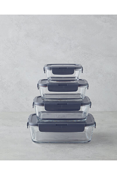 English Home Fresh Ware Glass Storage Container 720 ml Gray