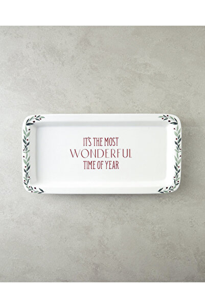 English Home Wonderful Year 36x18 cm Farfurie Barcă Ceramică - Albă